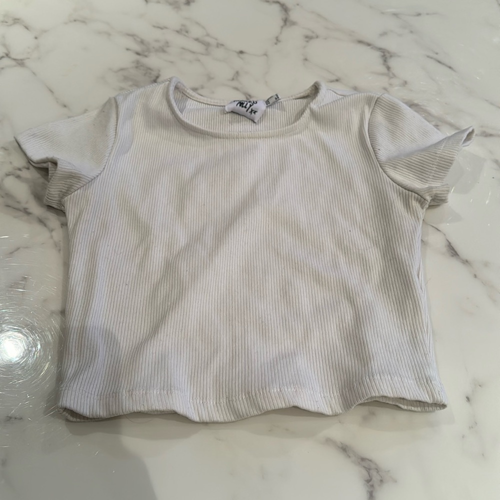 White crop top